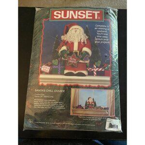 Sunset Santa's Chill Chaser Christmas Window Tabletop Greeter 34" Kit Sealed DIY